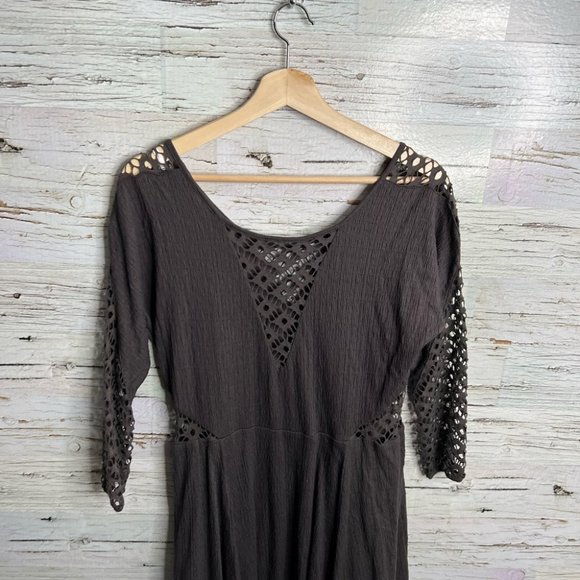 Free People Black Lace Midi Dress - Picture 6 of 10